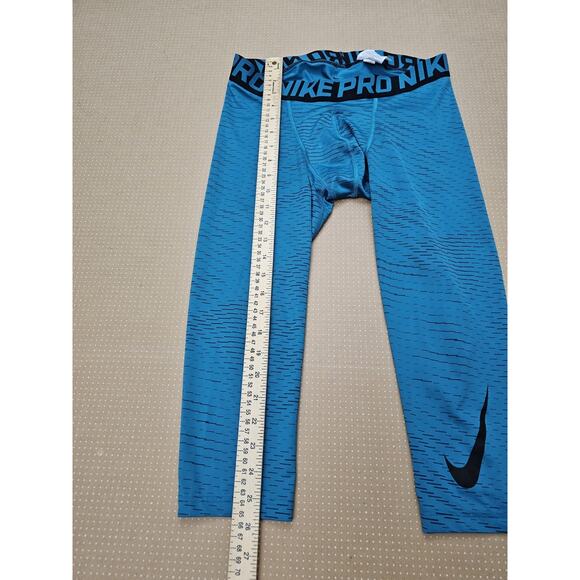 Nike Pro Dri-Fit Capri Crop Leggings Pants Compression Mens Medium Green 837994 - Picture 5 of 8